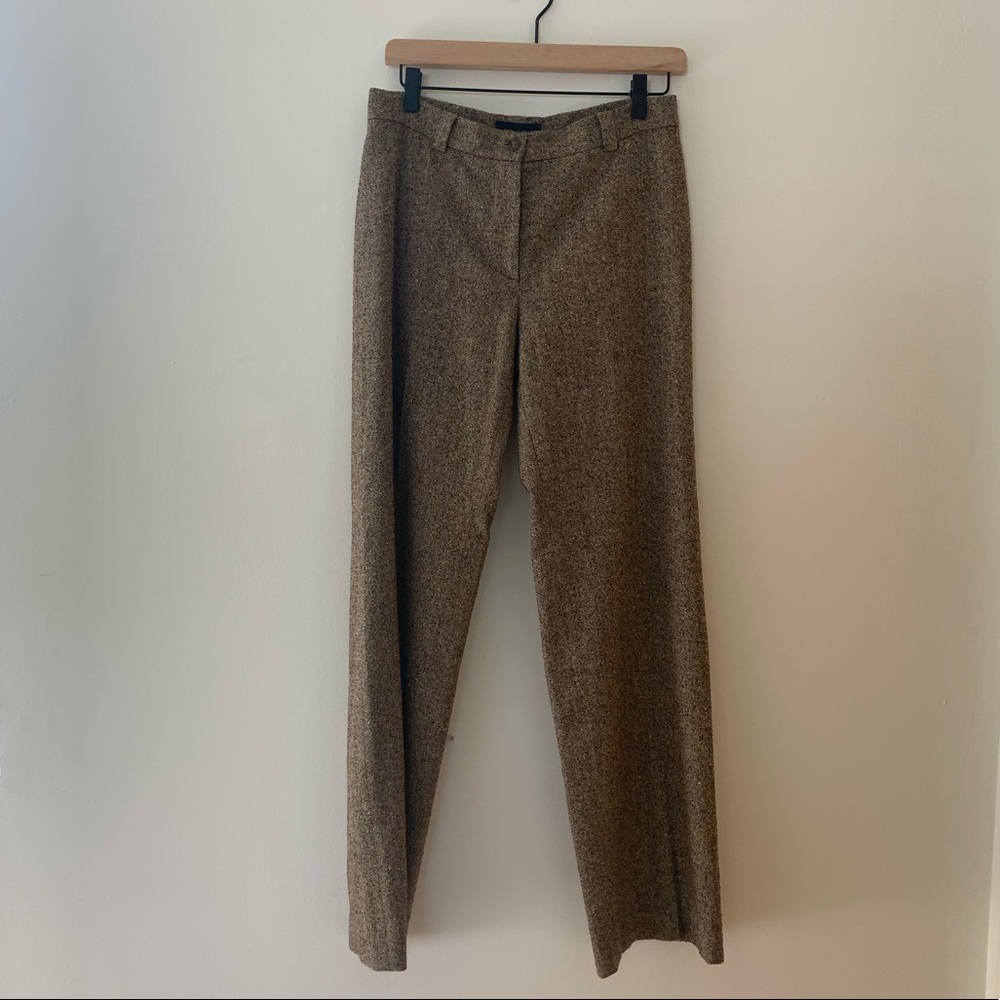PIAZZA SEMPIONE FAYE VIRGIN WOOL MID RISE TROUSERS